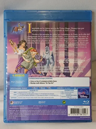 Blu-ray El Jorobado de Notre Dame Disney Español