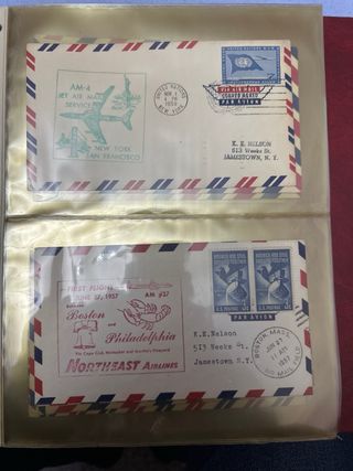 40 sobres Lote Sobres Correo Aéreo USA 1937-1959