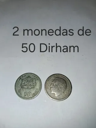 2 Monedas 50 Dirham Marruecos