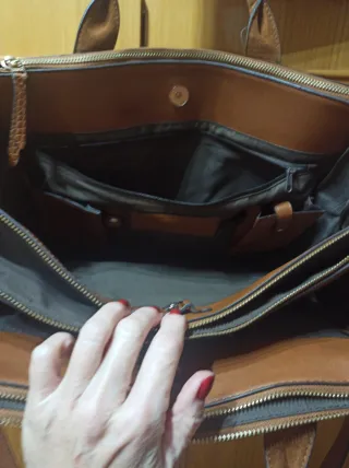 Bolso maletín marrón