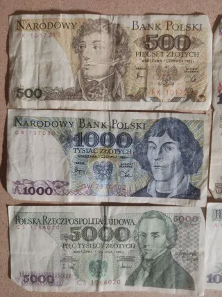 Lote 6 Banconote Antiche Polonia Zlotych