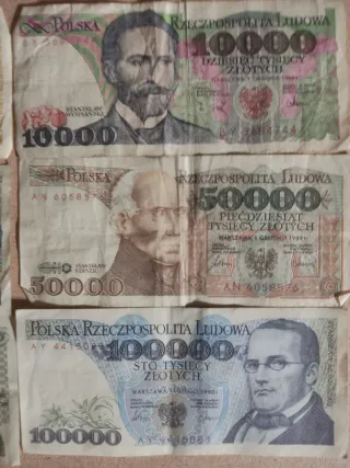 Lote 6 Banconote Antiche Polonia Zlotych