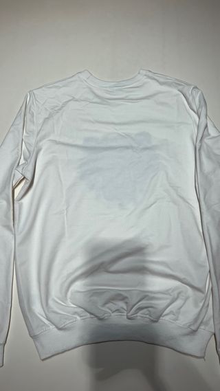 Sudadera Kenzo XL Blanca con Diseño Tigre Plateado