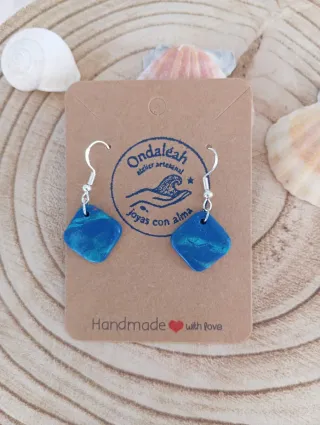 Pendientes artesanales de plata