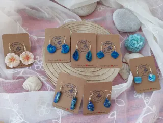 Pendientes artesanales de plata