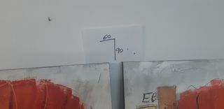 Set di 2 quadri con fiori rossi e dorati