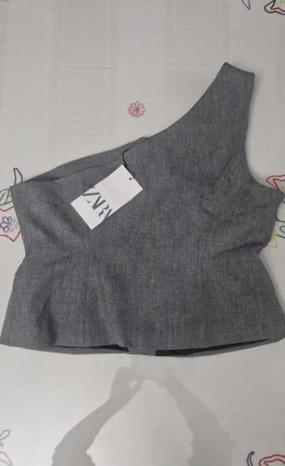 Chaleco Zara Gris Talla L