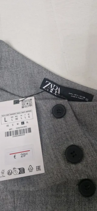 Chaleco Zara Gris Talla L