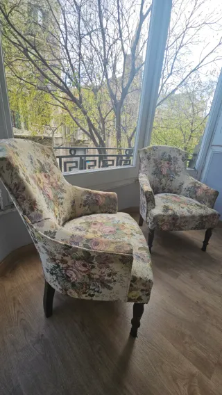 Poltrone vintage stampate (2 unità)