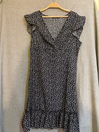 Vestido estampado blanco y negro