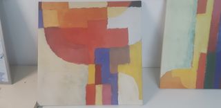 Set di 3 quadri astratti