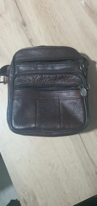 Bolso bandolera piel marrón