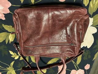 Bolso Piel The Twins color burdeos