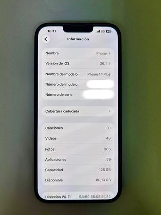 iPhone 14 Plus 128GB Blu, Molto curato 84% batteria