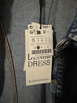 Vestido Denim Stradivarius Mujer