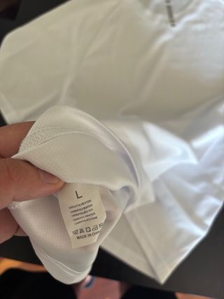 Maglietta sportiva bianca taglia L