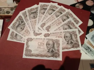 10 Banconote da 100 pesetas 1970 Manuel de Falla