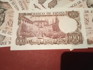 10 Banconote da 100 pesetas 1970 Manuel de Falla
