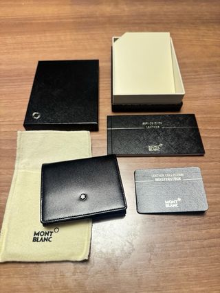 Monedero Montblanc Piel Negra Nuevo