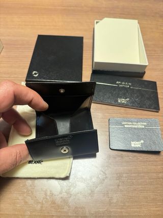 Monedero Montblanc Piel Negra Nuevo