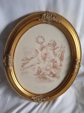 Litografie di angeli incorniciate