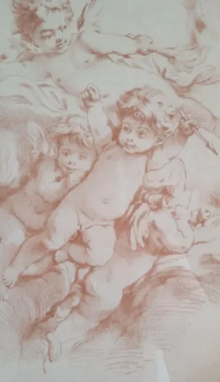 Litografie di angeli incorniciate