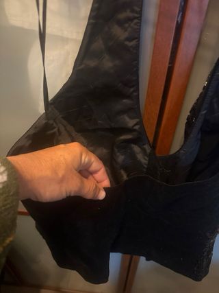 Chaleco fiesta de lentejuelas y ante Talla M de Ma