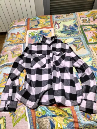 Camisa Dickies cuadros rosa y negro