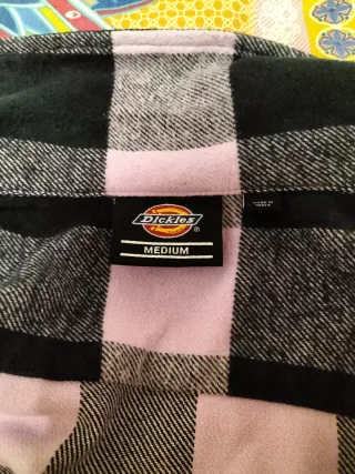 Camisa Dickies cuadros rosa y negro