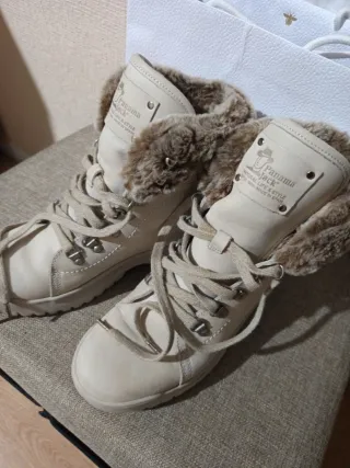 Botas Panama Jack mujer beige precio no negociable