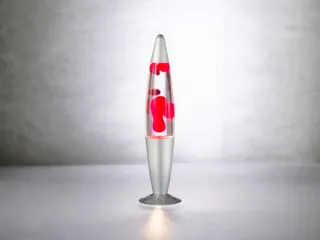 Lampada lava rossa effetto bolle