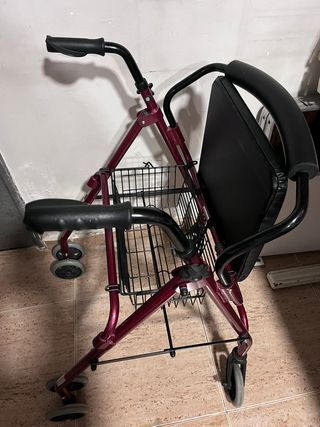 Andador para adultos con ruedas y asiento