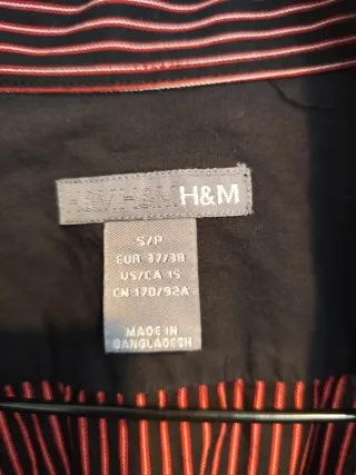 Camisa H&M Rayas Talla S