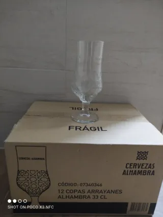 12 Bicchieri di Birra Alhambra 33cl