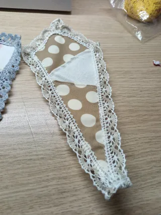 Porta tijeras, especial bolillos, costura, p. Cruz