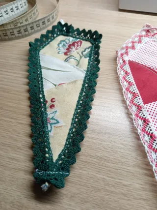 Porta tijeras, especial bolillos, costura, p. Cruz