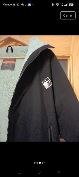 Abrigo negro tres cuartos Primark