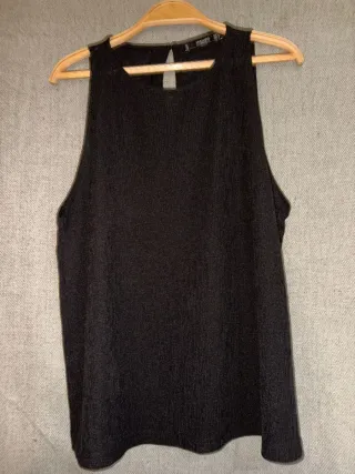 Camiseta Mango Negra sin Mangas