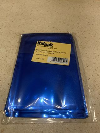 Sacchetti metallizzati 10x15 cm - 50 pezzi
