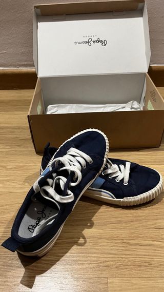Zapatillas Pepe Jeans Azul Marino y Blanco