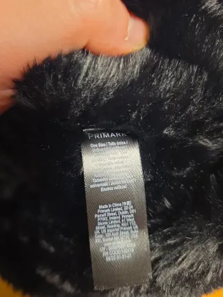 Conjunto gorro y bufanda pelo negro