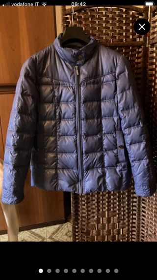 Piumino corto donna blu