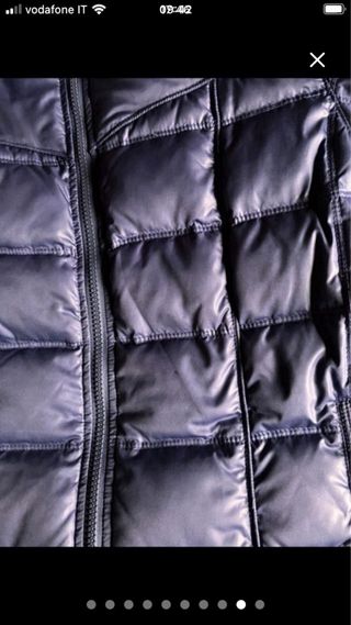 Piumino corto donna blu