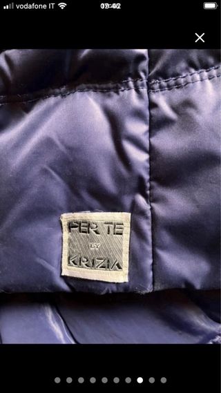 Piumino corto donna blu