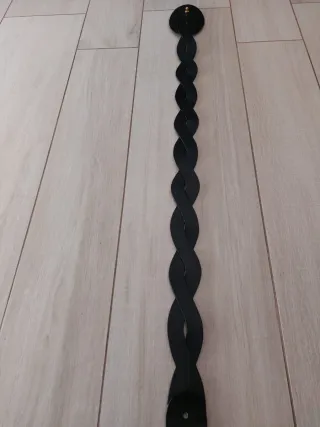 Cintura artigianale bianca e nera intrecciata