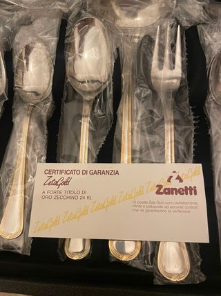 Posate Zanetti Oro Zecchino 24 Kg