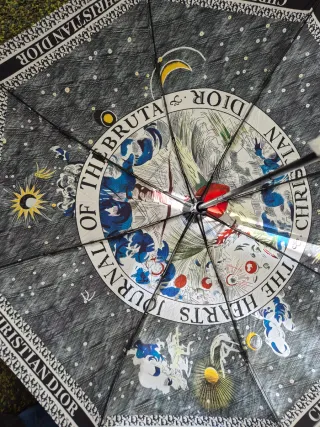 Paraguas Dior Rosa y Blanco