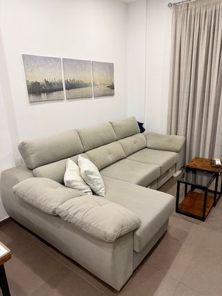 Divano chaise longue grigio