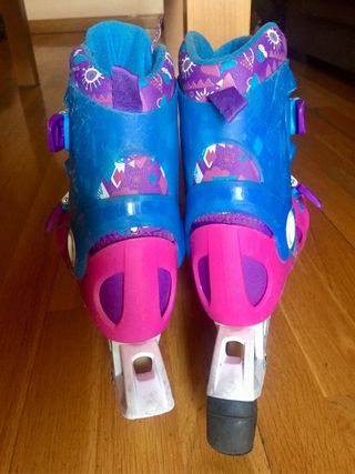 Patines en línea infantiles rosas y morados