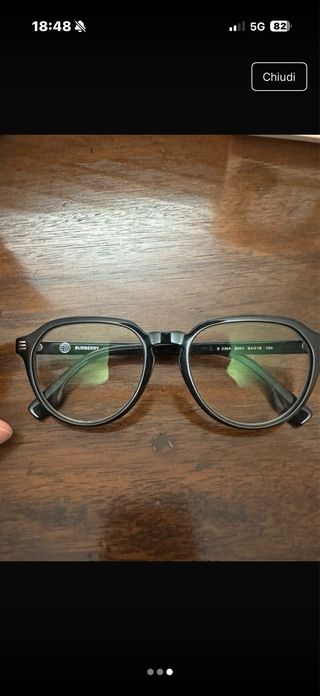 Montatura Occhiali Burberry Made in Italy